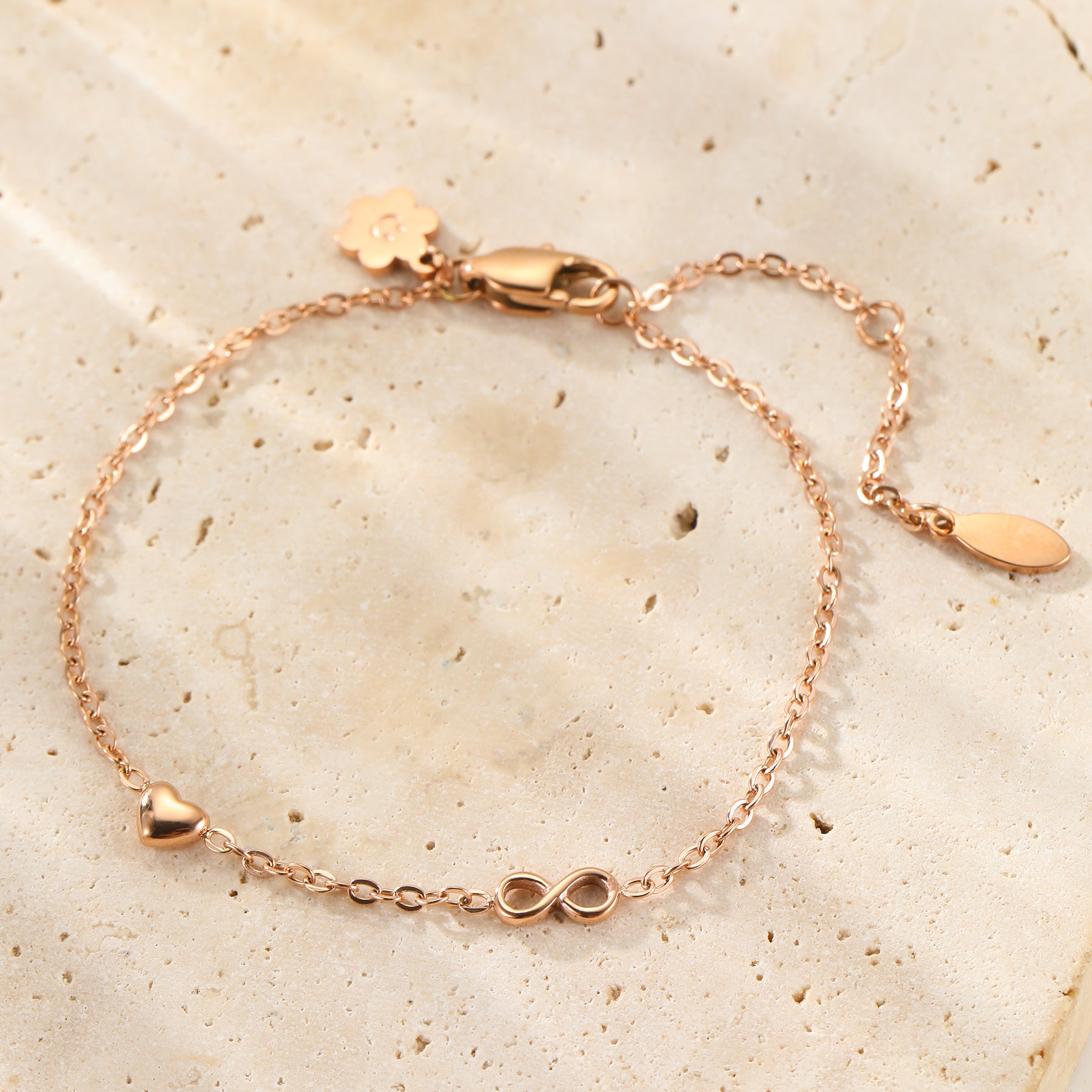 Pulsera Corazón Infinity Delicada – Waterproof