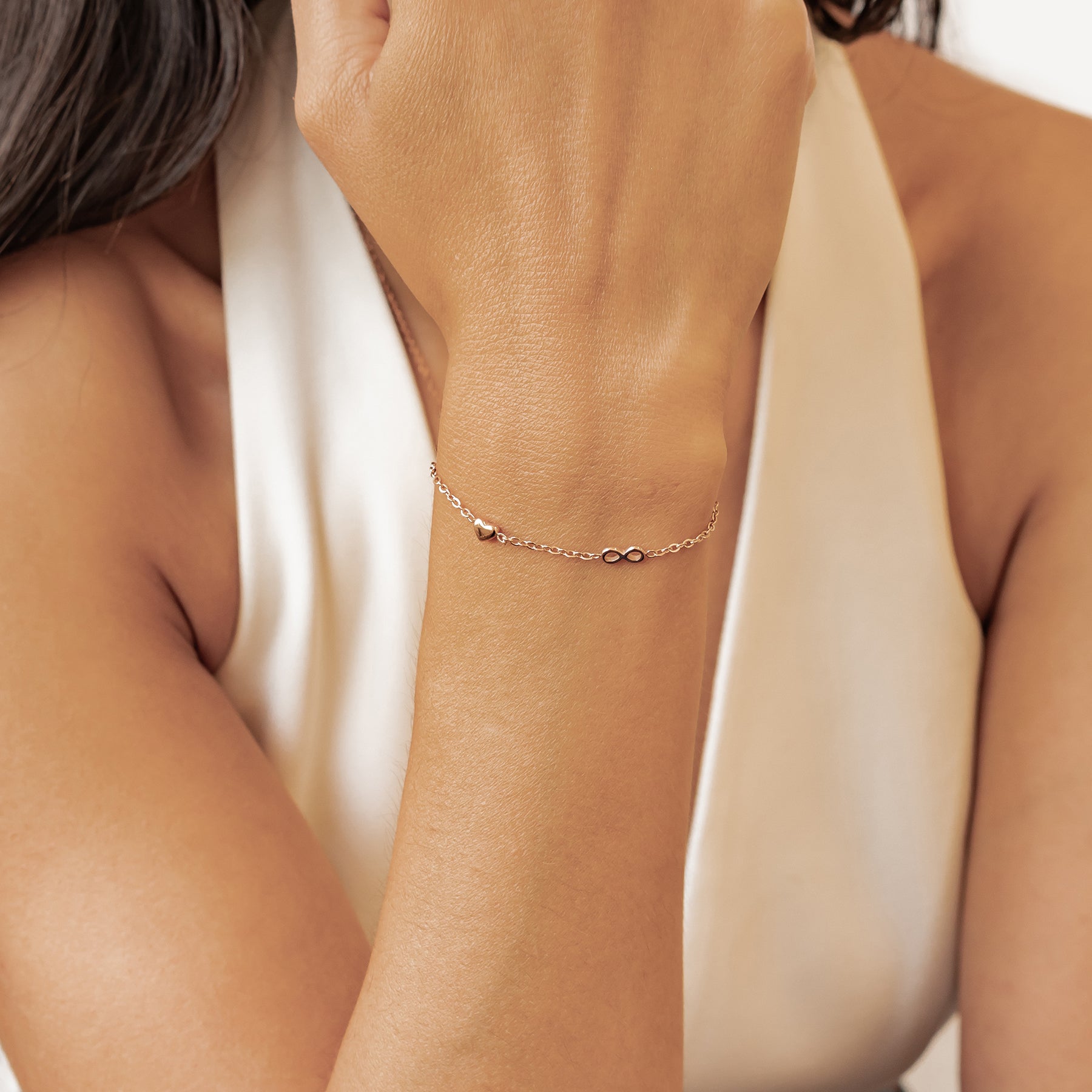 Pulsera Corazón Infinity Delicada – Waterproof