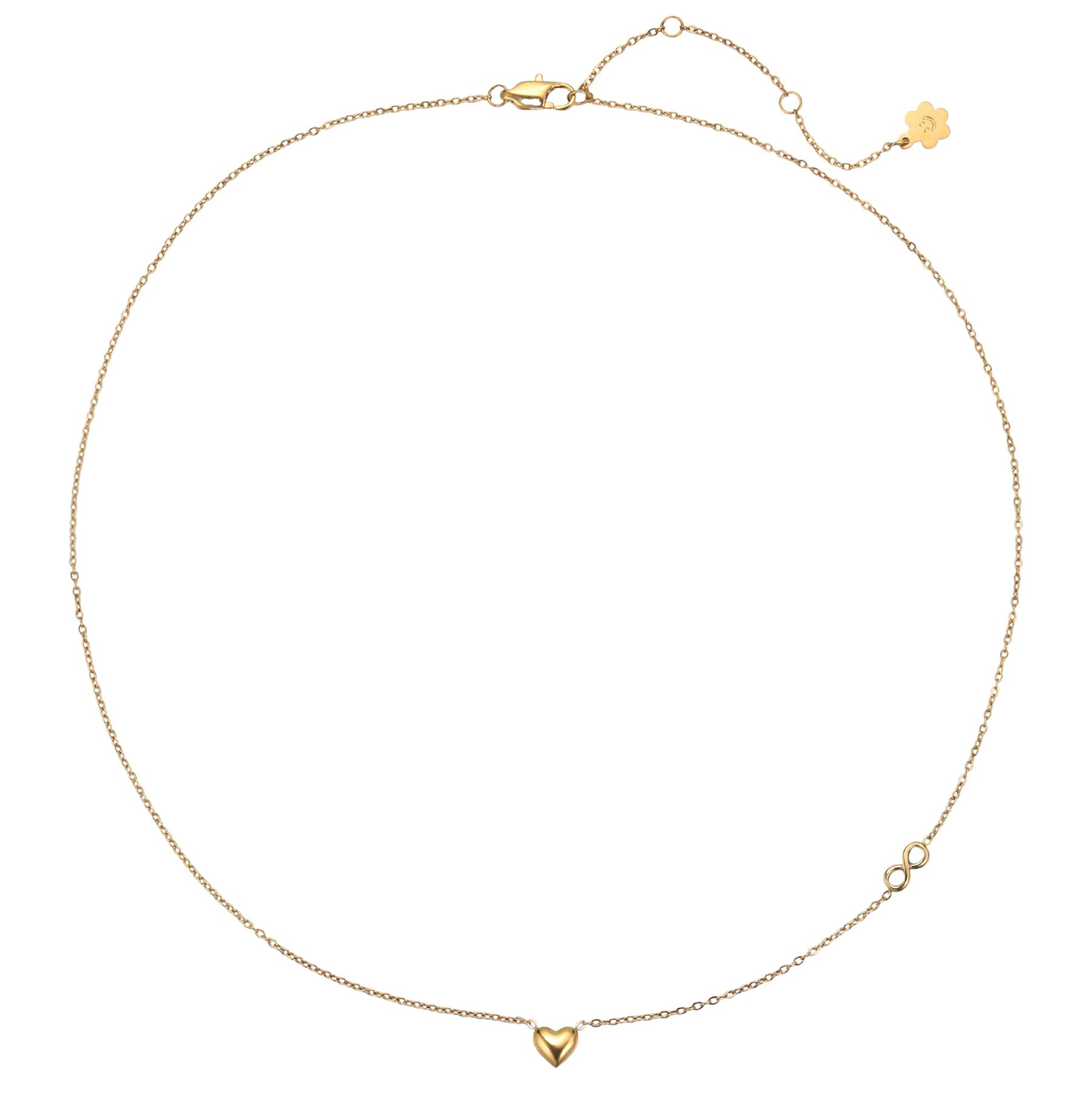 Dainty Infinity Heart Necklace Waterproof