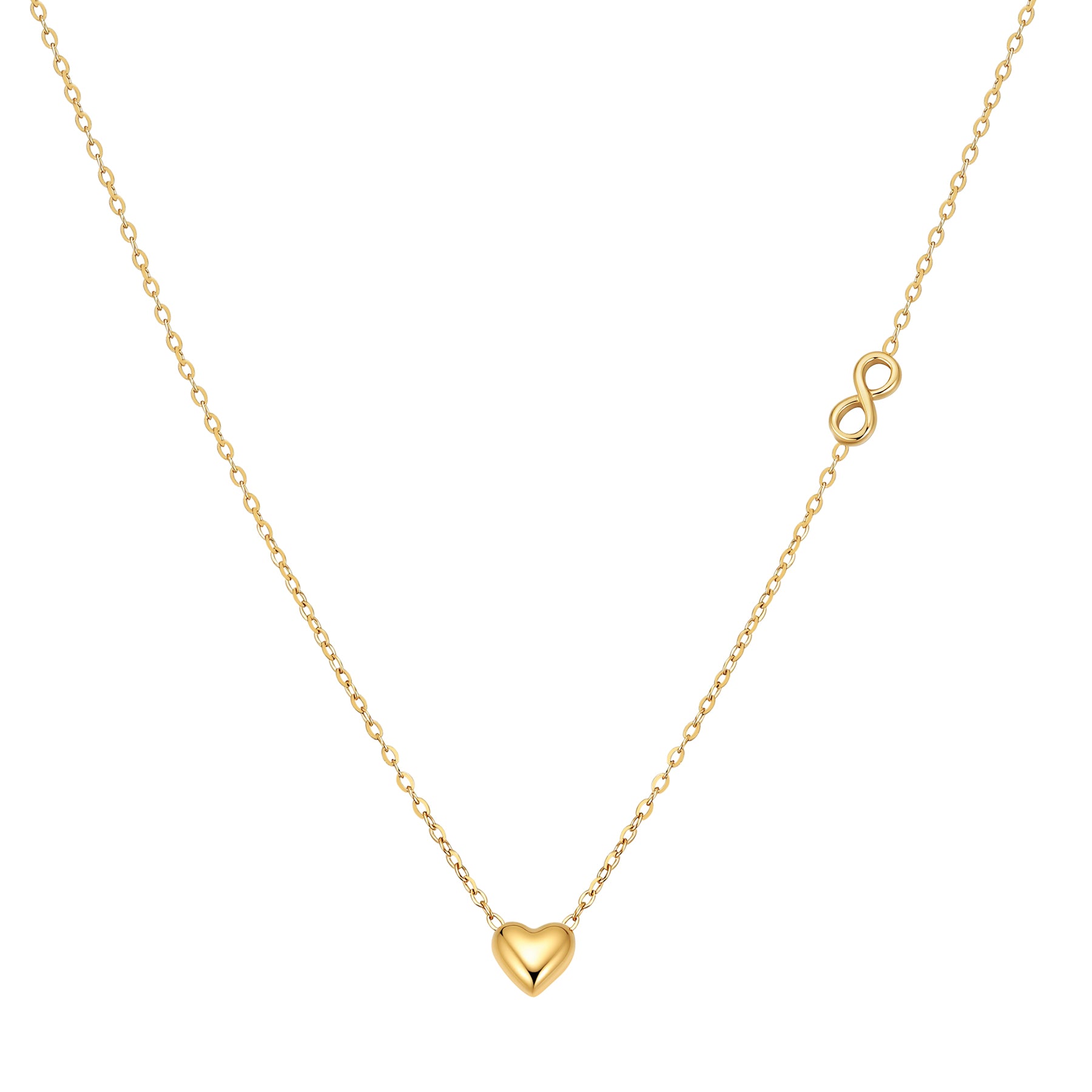 Dainty Infinity Heart Necklace Waterproof