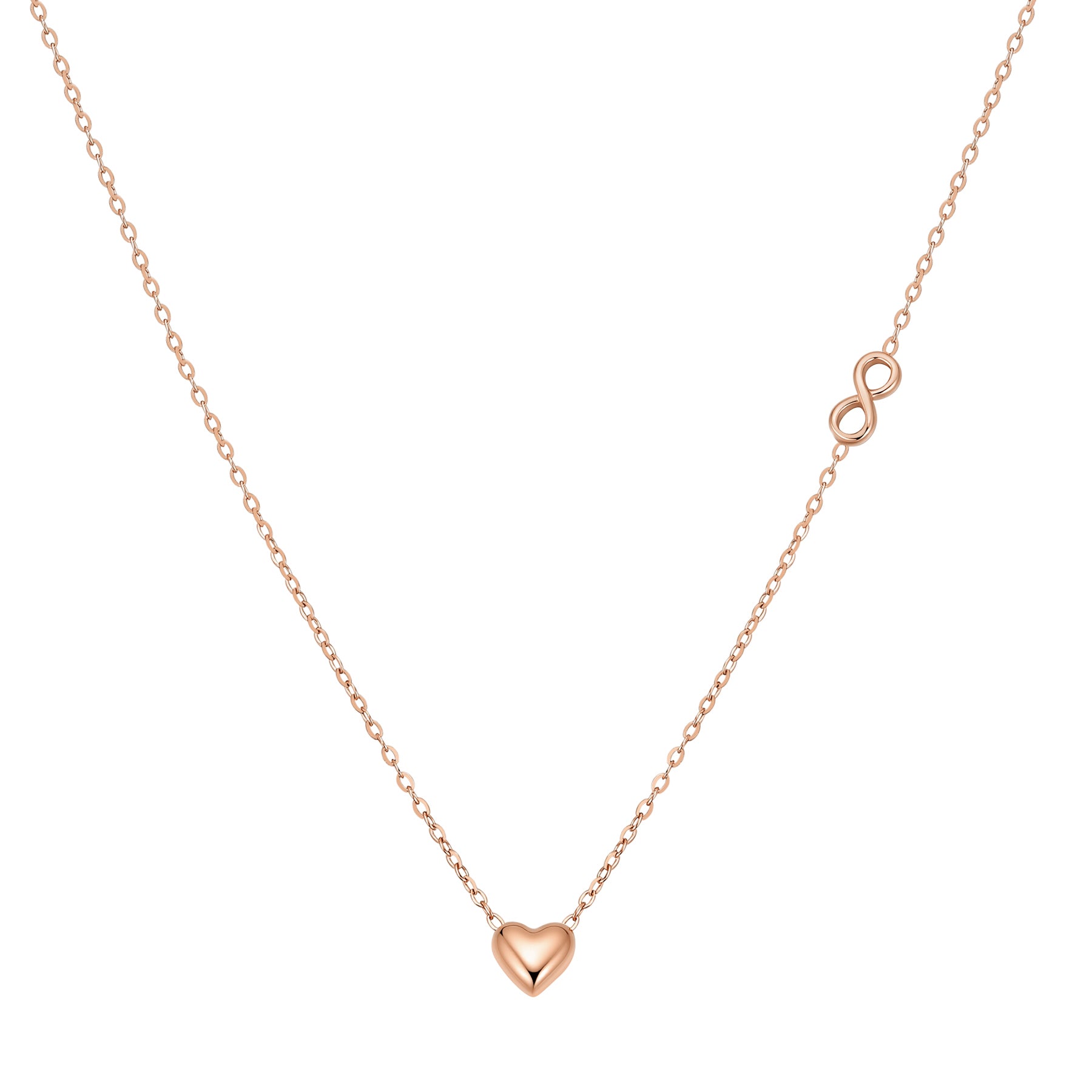 Dainty Infinity Heart Necklace Waterproof