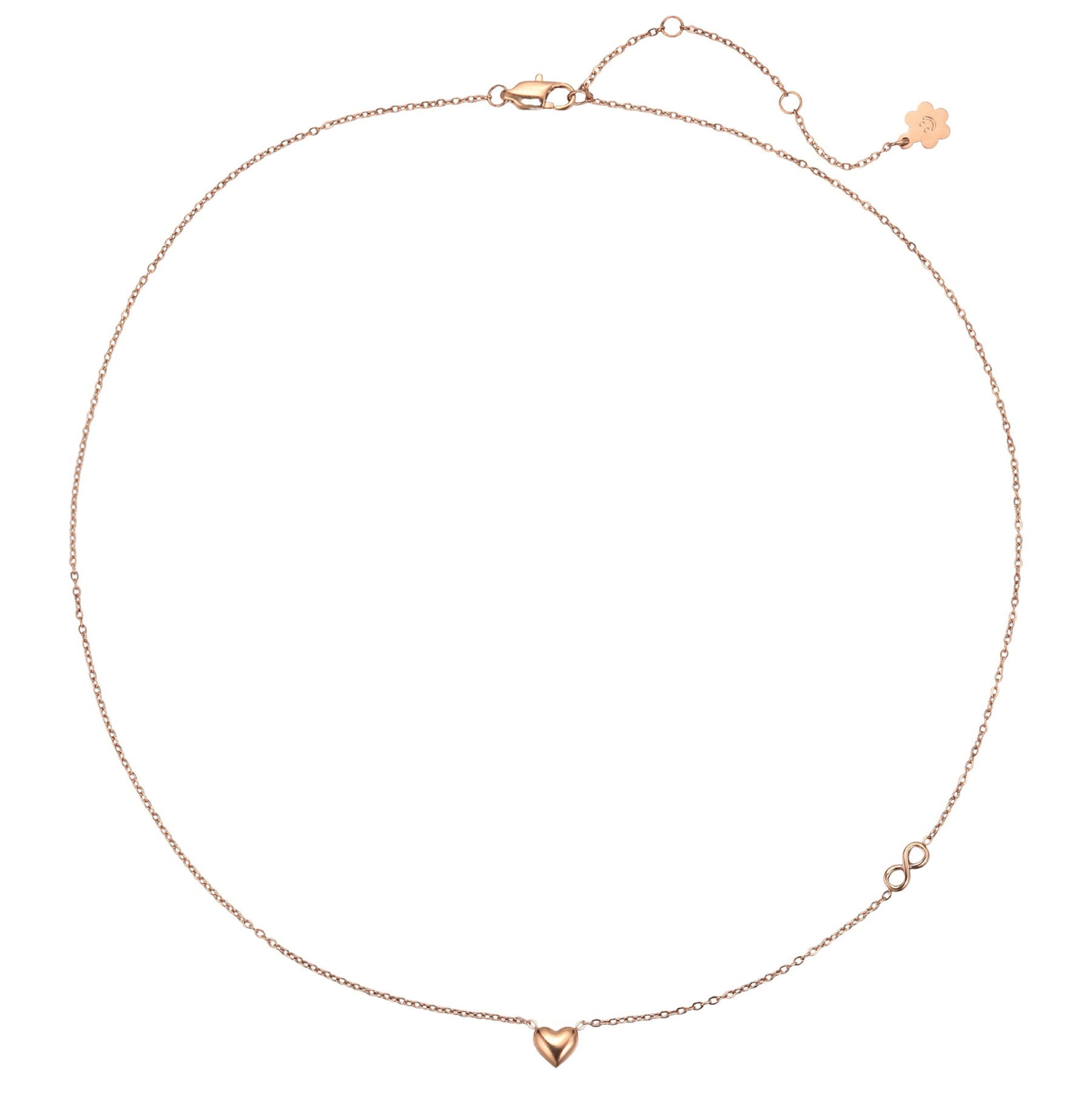 Dainty Infinity Heart Necklace Waterproof