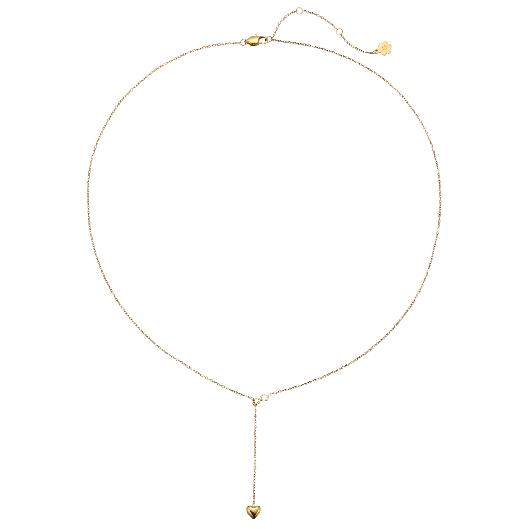 Dainty Infinity Heart Y Necklace Waterproof