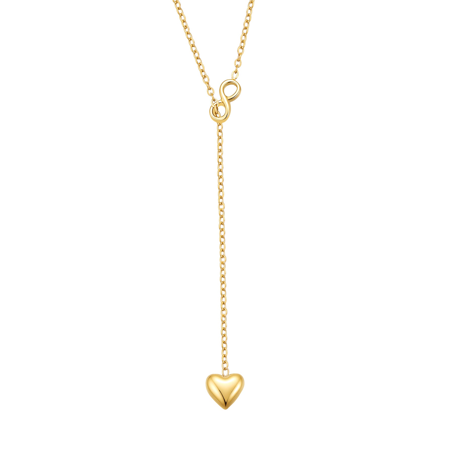Dainty Infinity Heart Y Necklace Waterproof