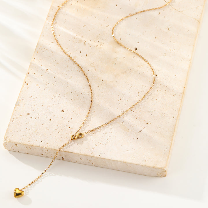 Collier Y Cœur Infinity Délicat – Waterproof