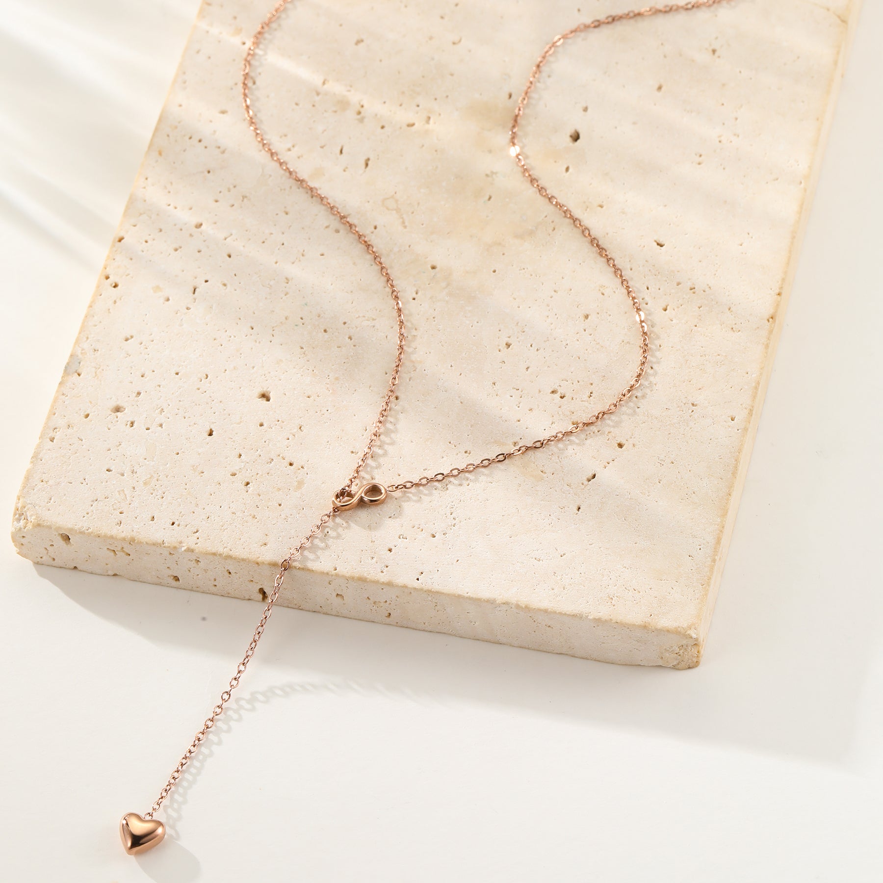 Dainty Infinity Heart Y Necklace Waterproof