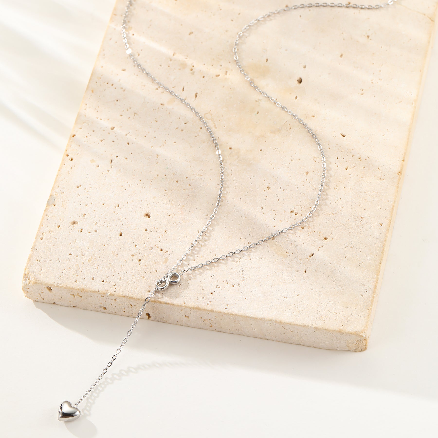 Dainty Infinity Heart Y Necklace Waterproof