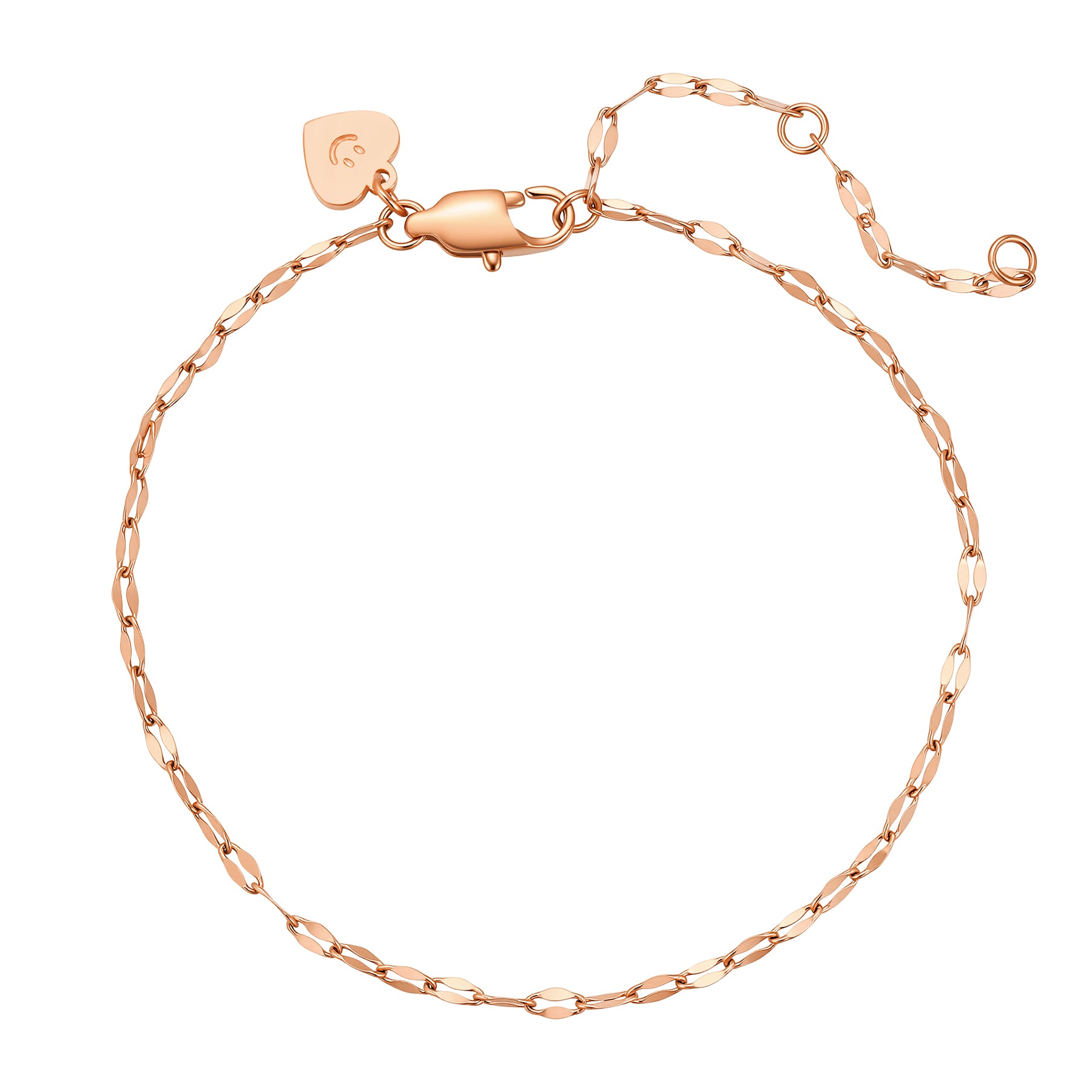 Zartes Rolo-Kettenarmband aus Edelstahl – Wasserfest