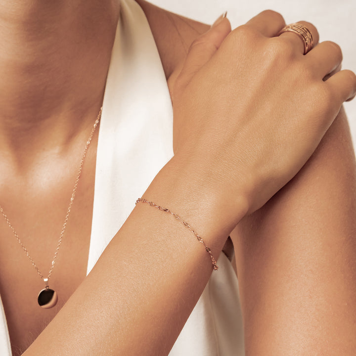 Dainty Rolo Chain Bracelet Waterproof