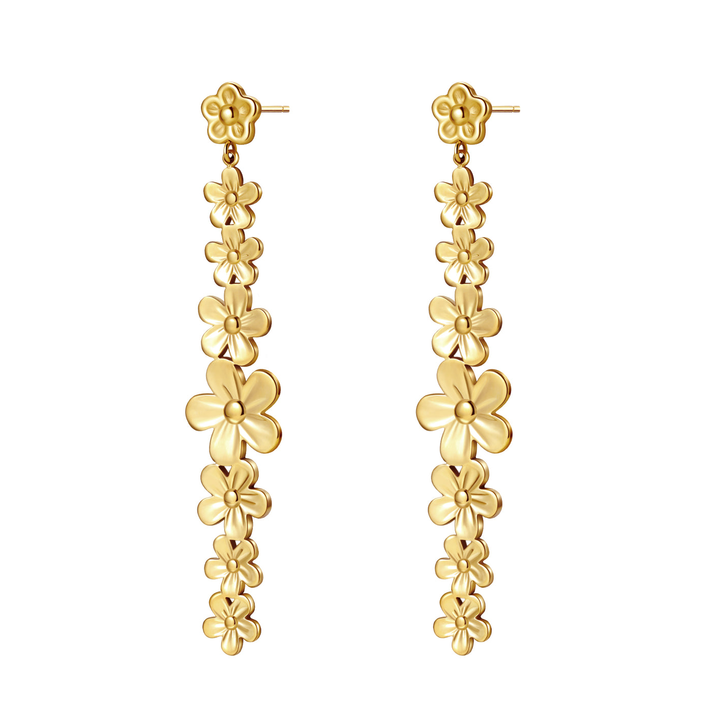 Boucles d’oreilles Pendantes Cascade Marguerites Waterproof