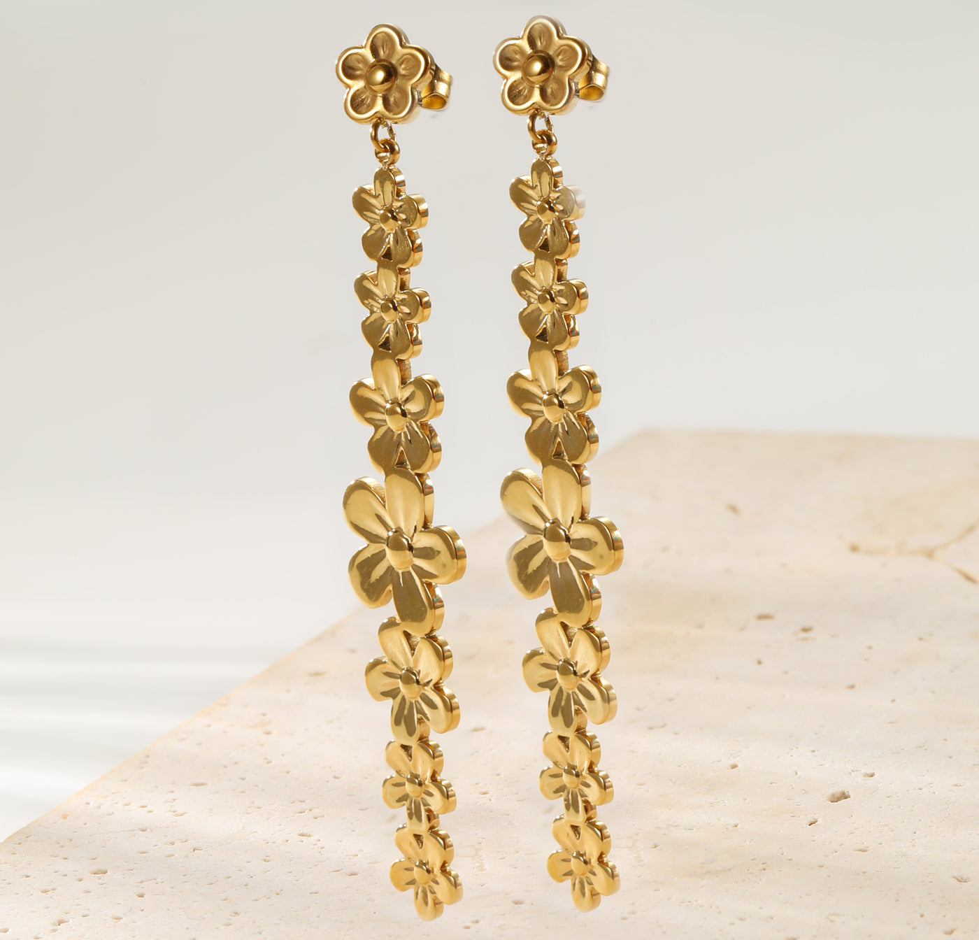 Boucles d’oreilles Pendantes Cascade Marguerites Waterproof