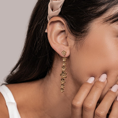 Boucles d’oreilles Pendantes Cascade Marguerites Waterproof