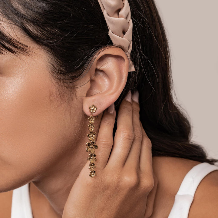 Daisy Cascade Drop Earrings Waterproof