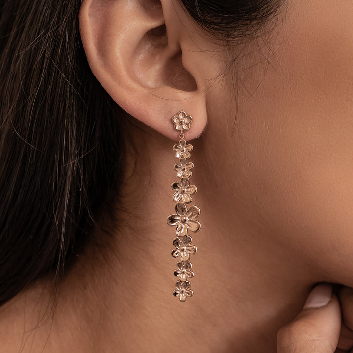 Daisy Cascade Drop Earrings Waterproof