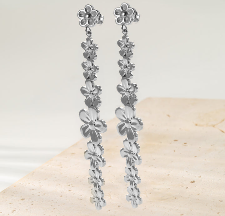 Daisy Cascade Drop Earrings Waterproof