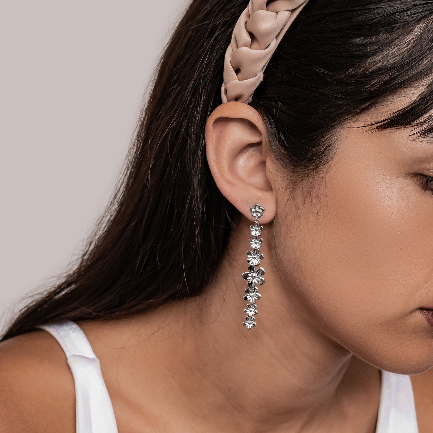 Boucles d’oreilles Pendantes Cascade Marguerites Waterproof