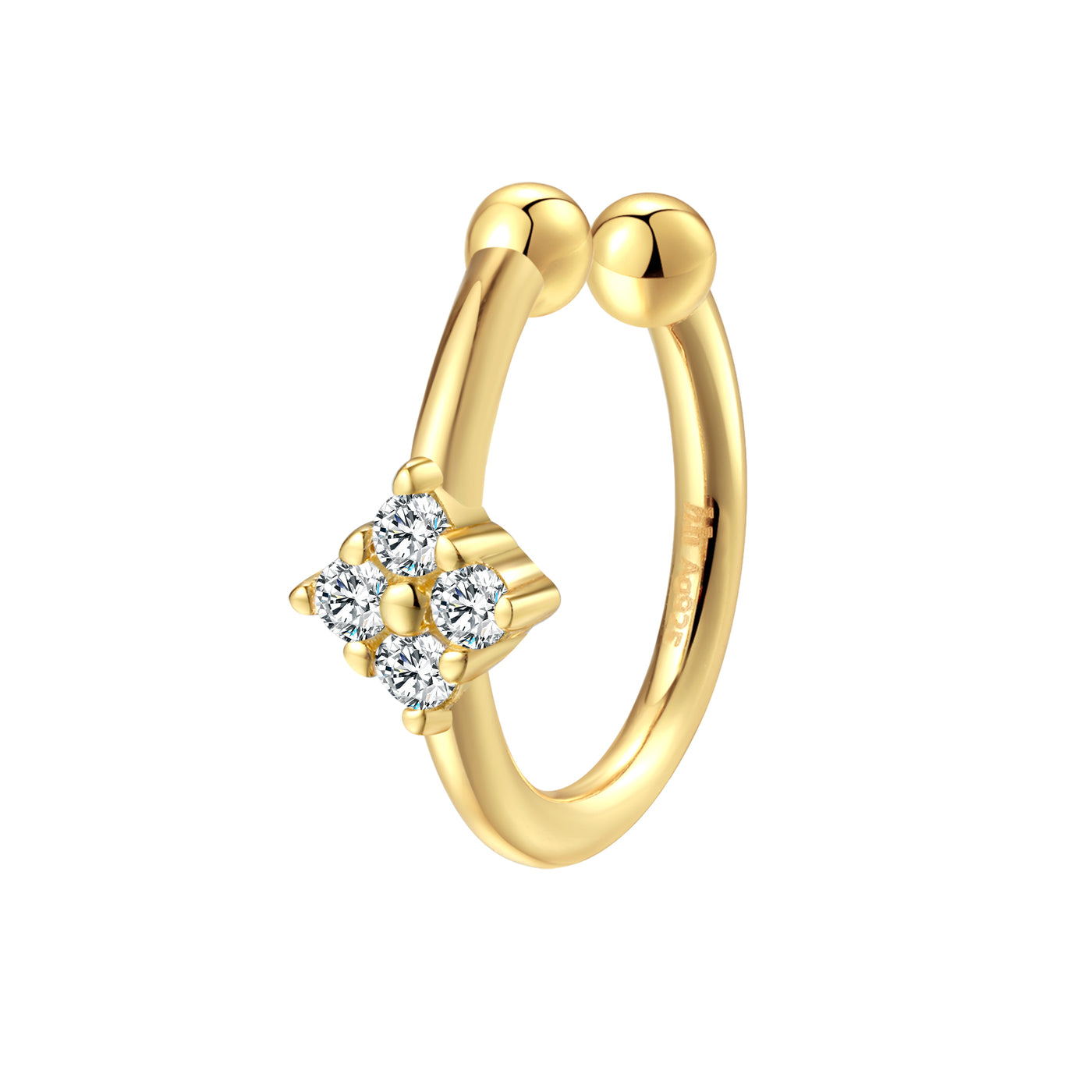 Gänseblümchen Ear Cuff – 925er Sterlingsilber