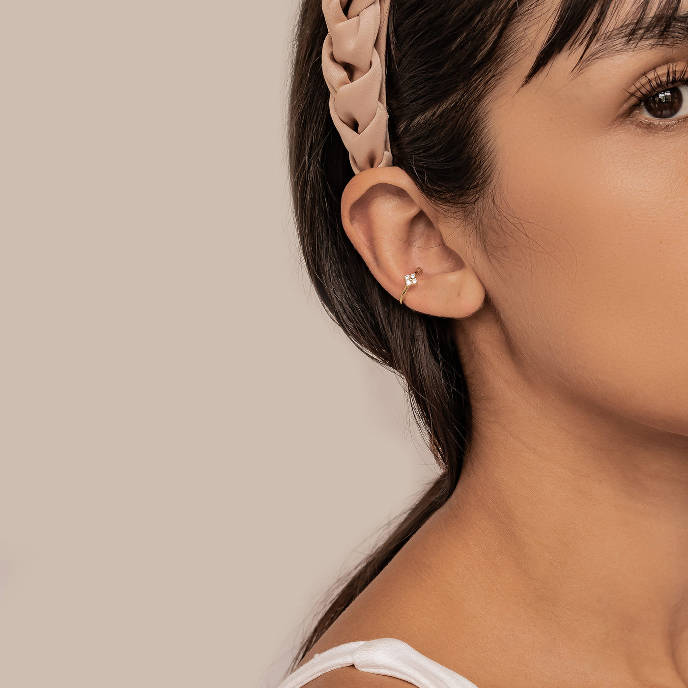 Gänseblümchen Ear Cuff – 925er Sterlingsilber