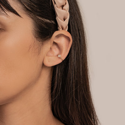 Gänseblümchen Ear Cuff – 925er Sterlingsilber