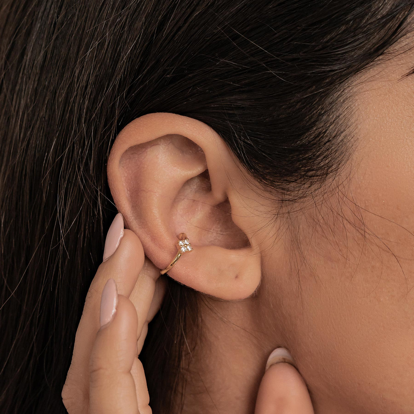 Gänseblümchen Ear Cuff – 925er Sterlingsilber