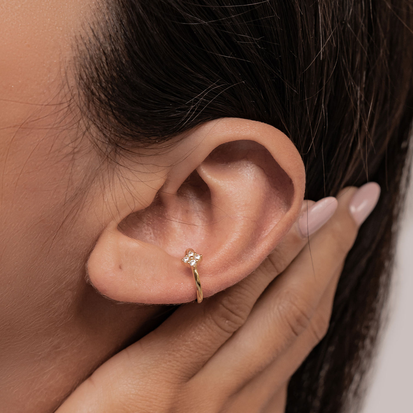 Gänseblümchen Ear Cuff – 925er Sterlingsilber