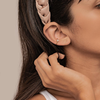 Gänseblümchen Ear Cuff – 925er Sterlingsilber