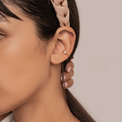 Gänseblümchen Ear Cuff – 925er Sterlingsilber