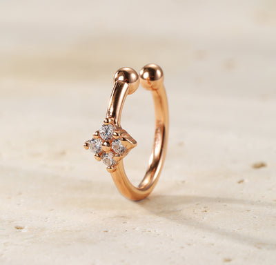 Gänseblümchen Ear Cuff – 925er Sterlingsilber