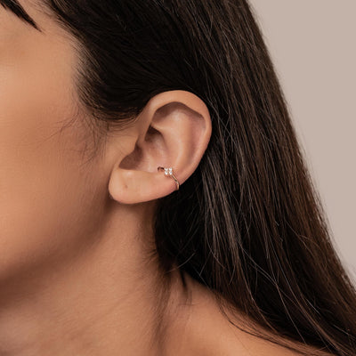Gänseblümchen Ear Cuff – 925er Sterlingsilber