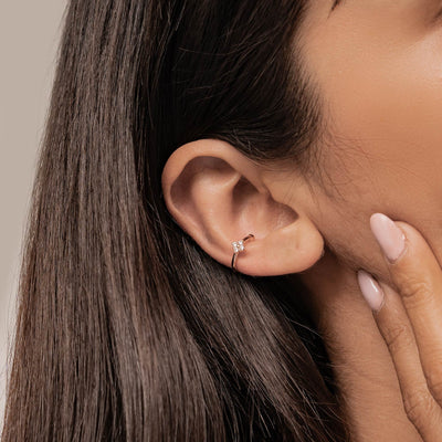 Gänseblümchen Ear Cuff – 925er Sterlingsilber