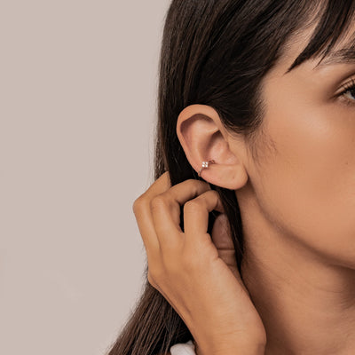 Gänseblümchen Ear Cuff – 925er Sterlingsilber