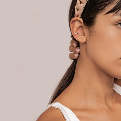 Gänseblümchen Ear Cuff – 925er Sterlingsilber