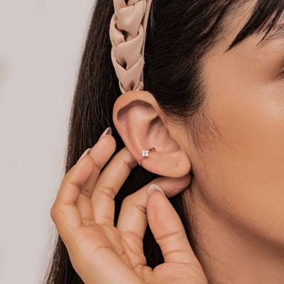 Gänseblümchen Ear Cuff – 925er Sterlingsilber