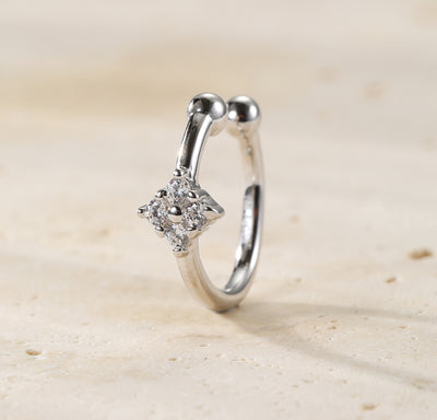 Gänseblümchen Ear Cuff – 925er Sterlingsilber