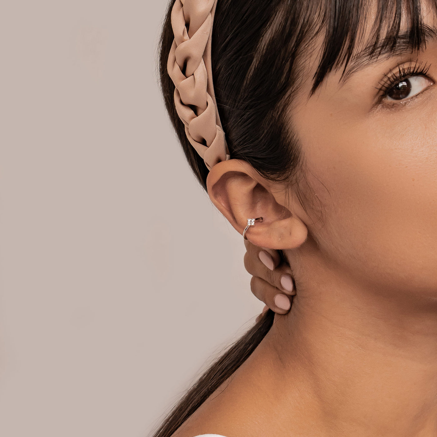 Gänseblümchen Ear Cuff – 925er Sterlingsilber