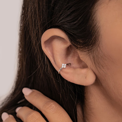Gänseblümchen Ear Cuff – 925er Sterlingsilber