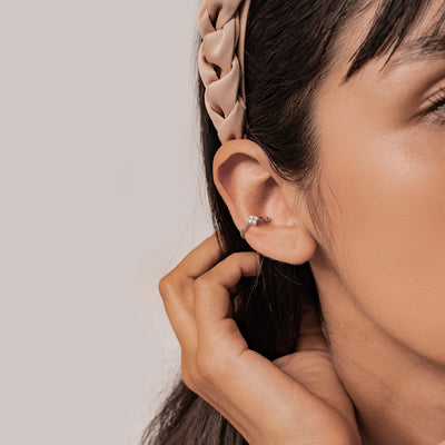 Gänseblümchen Ear Cuff – 925er Sterlingsilber