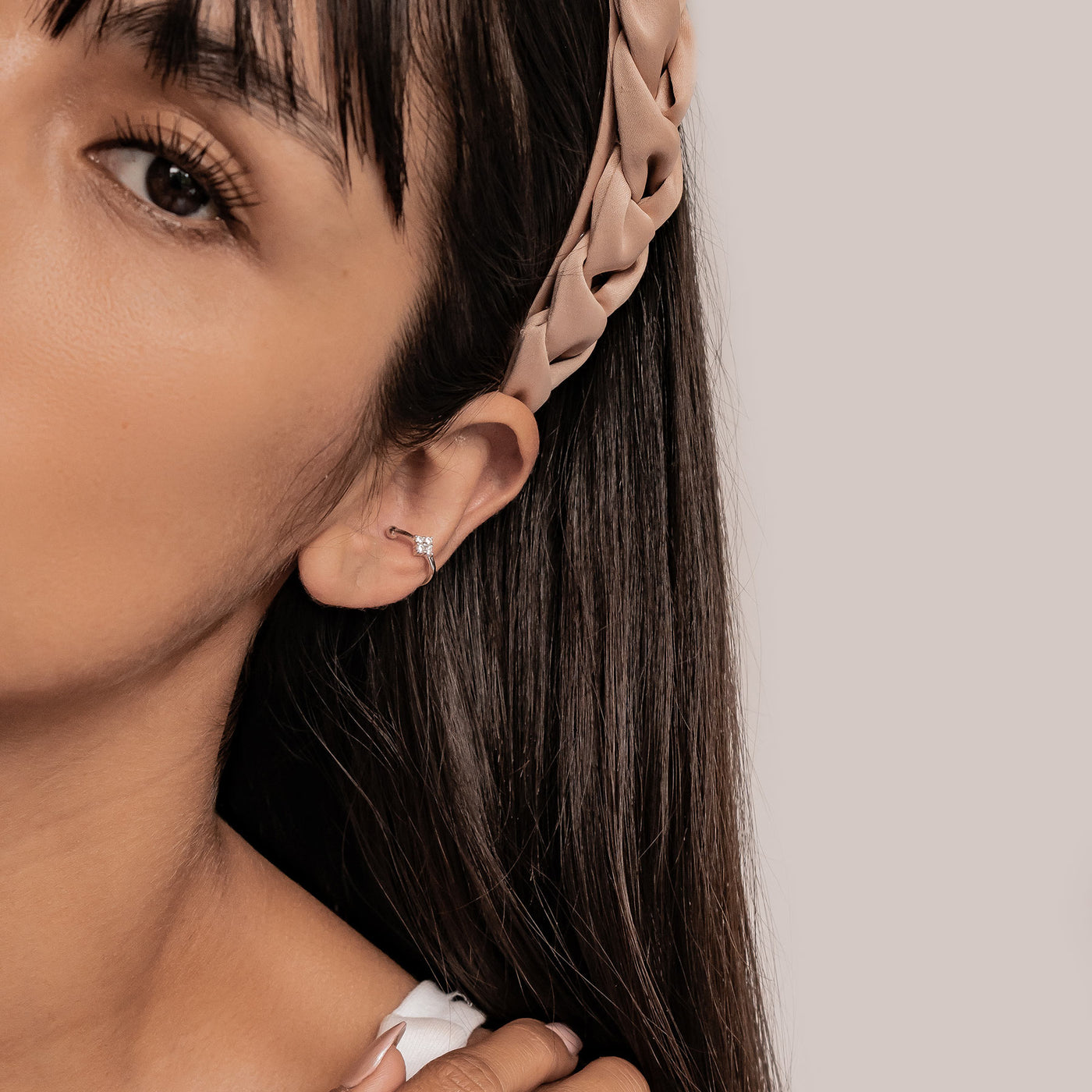 Gänseblümchen Ear Cuff – 925er Sterlingsilber