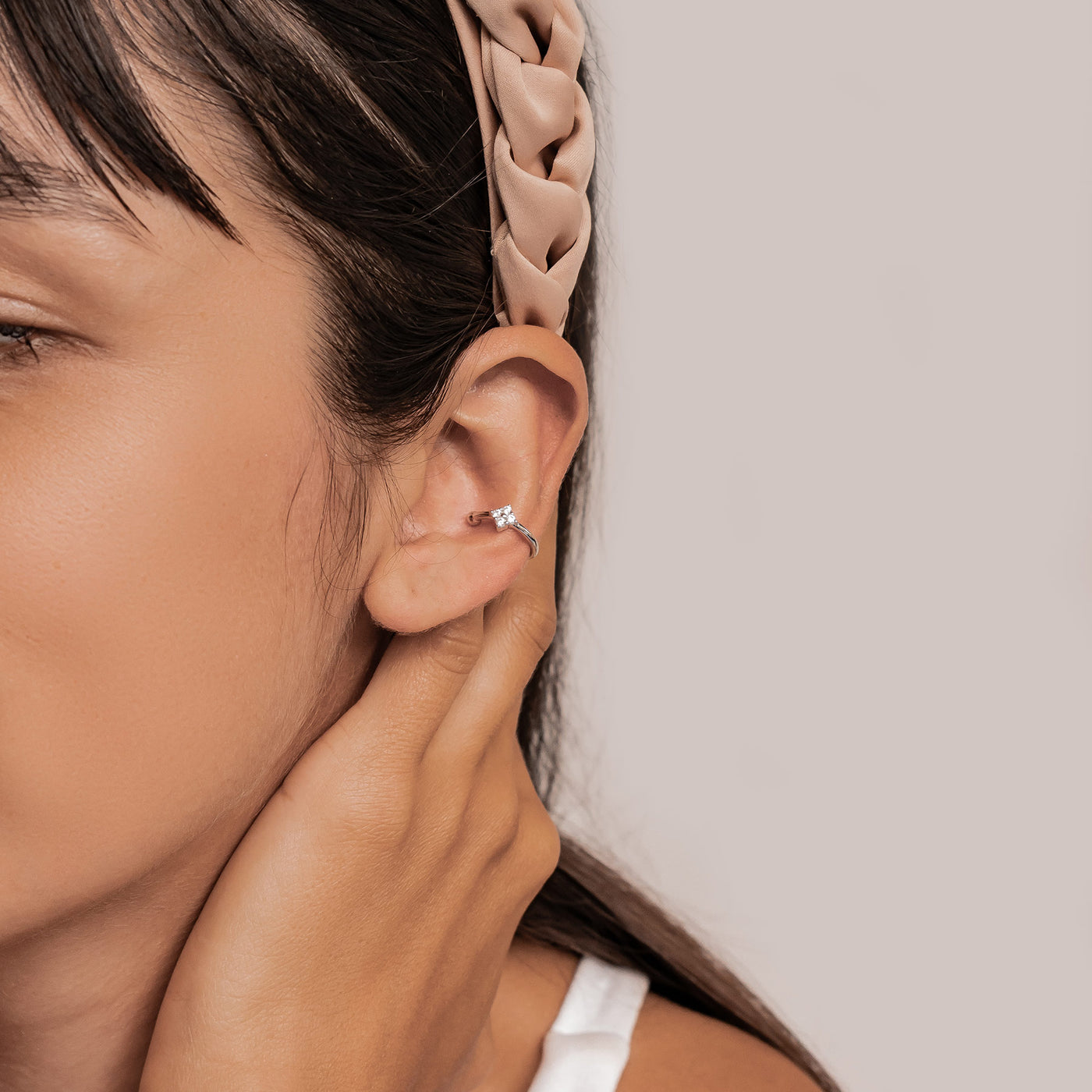 Gänseblümchen Ear Cuff – 925er Sterlingsilber