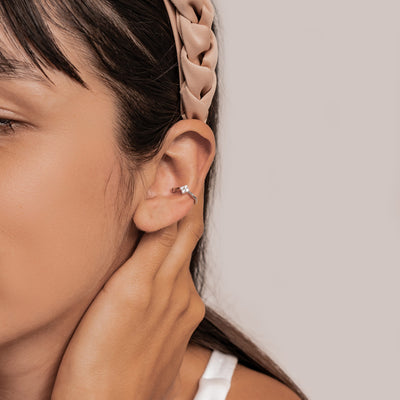 Gänseblümchen Ear Cuff – 925er Sterlingsilber