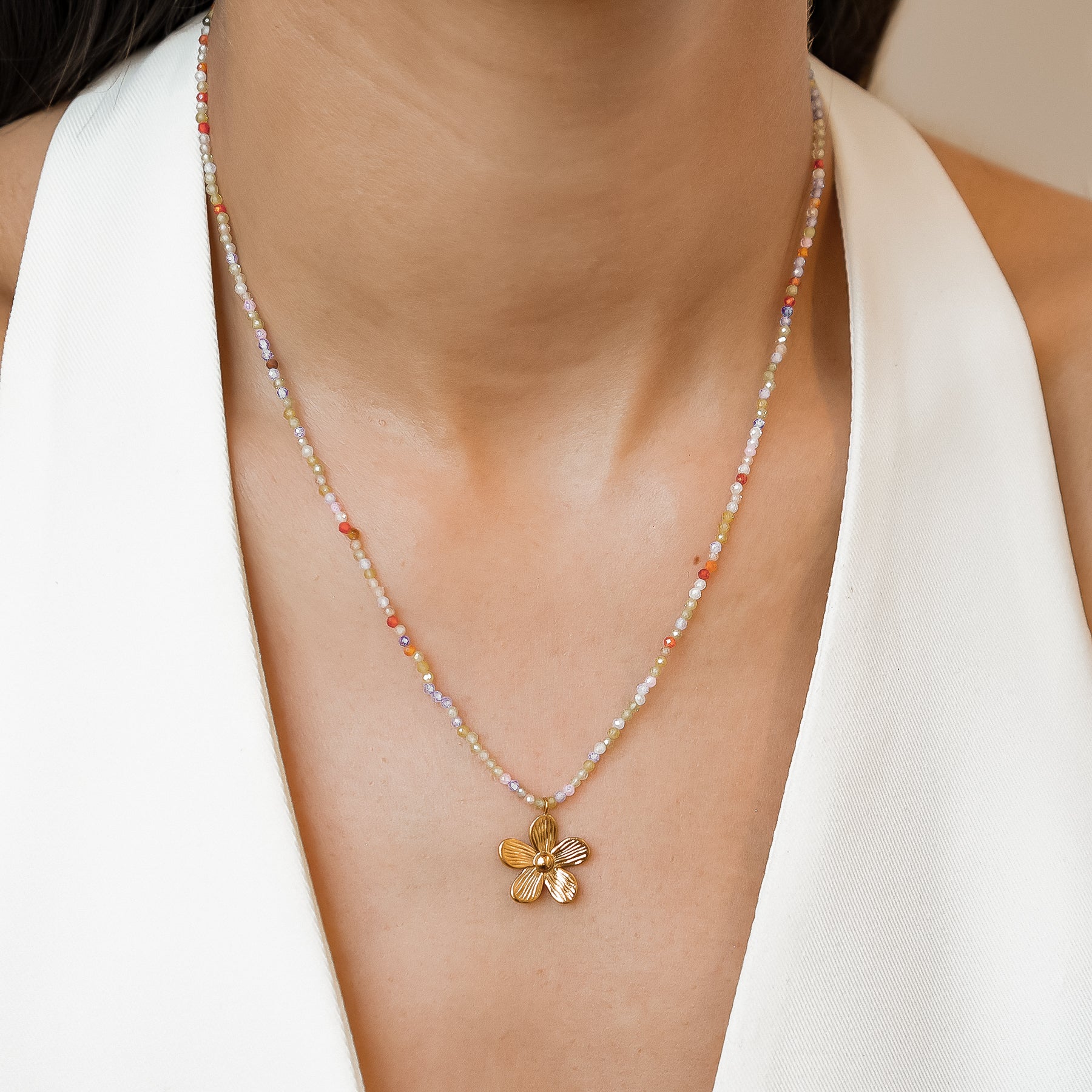 Collier Perles Marguerites Summer – Waterproof
