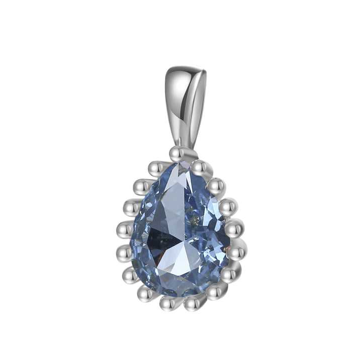 Collier Pierre de Naissance Décembre Topaze Bleue Sterling Argent