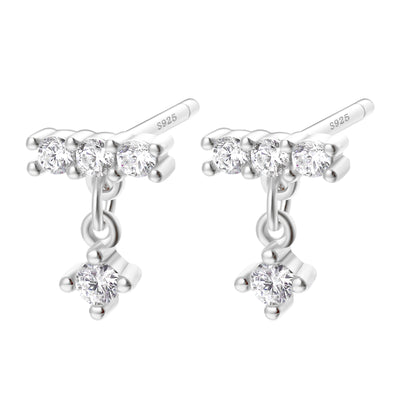 Dewdrop Stud Earrings Sterling Silver