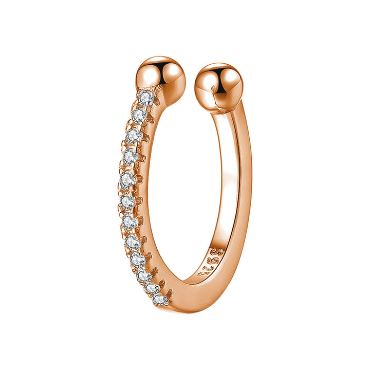 Strass Ear Cuff Ohrring Sterlingsilber in Gold