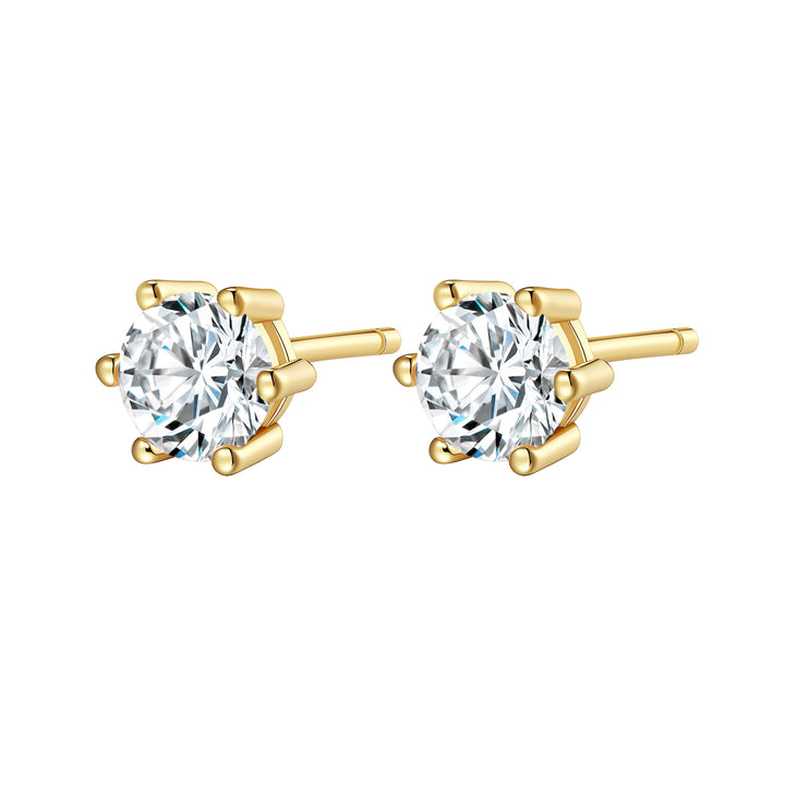 Clous Pierre Effet Diamant Argent Sterling 925