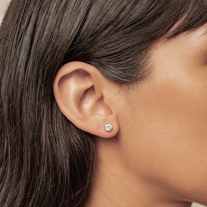 Diamant-Optik Edelstein Ohrstecker Sterlingsilber