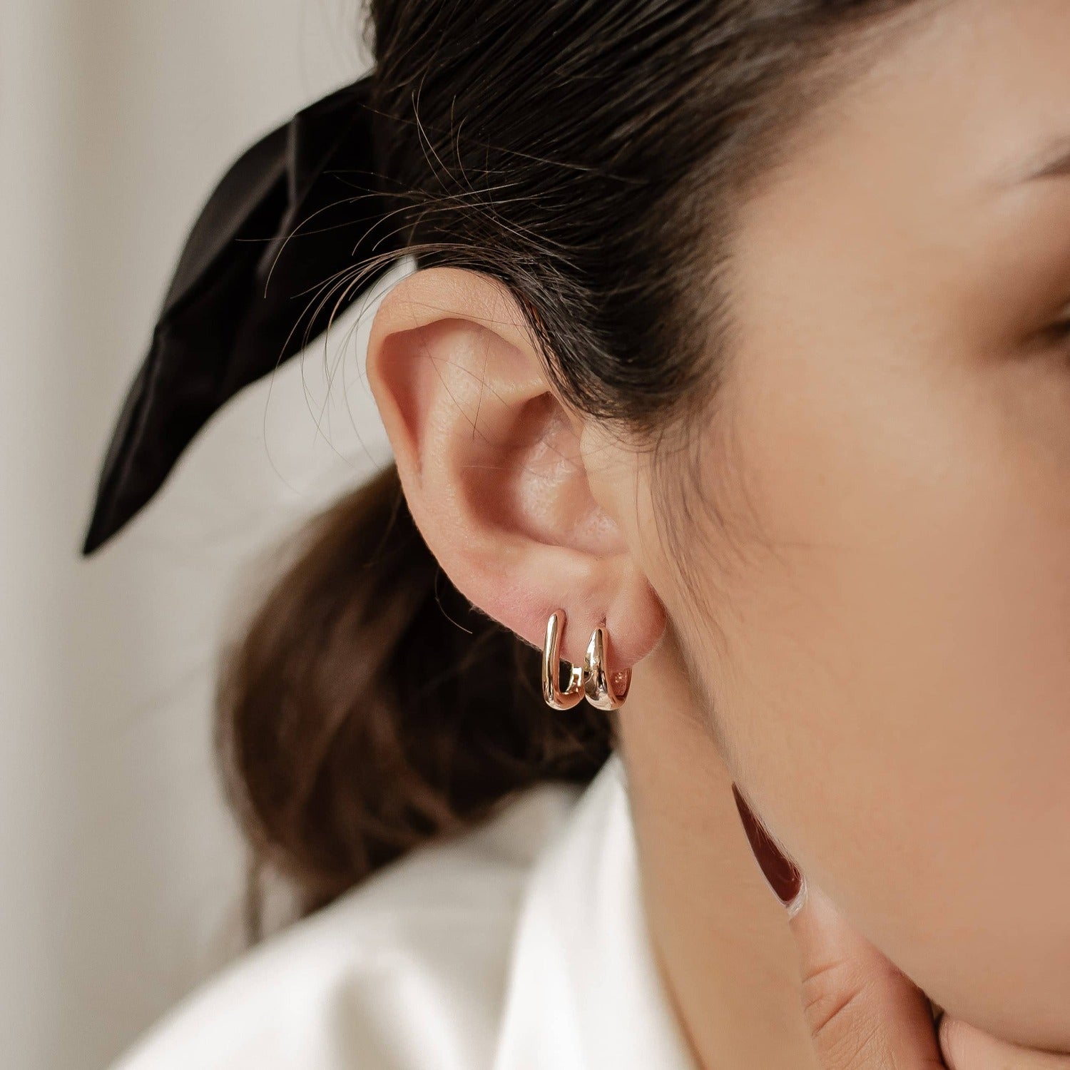 Dome Hoop Earring Sets