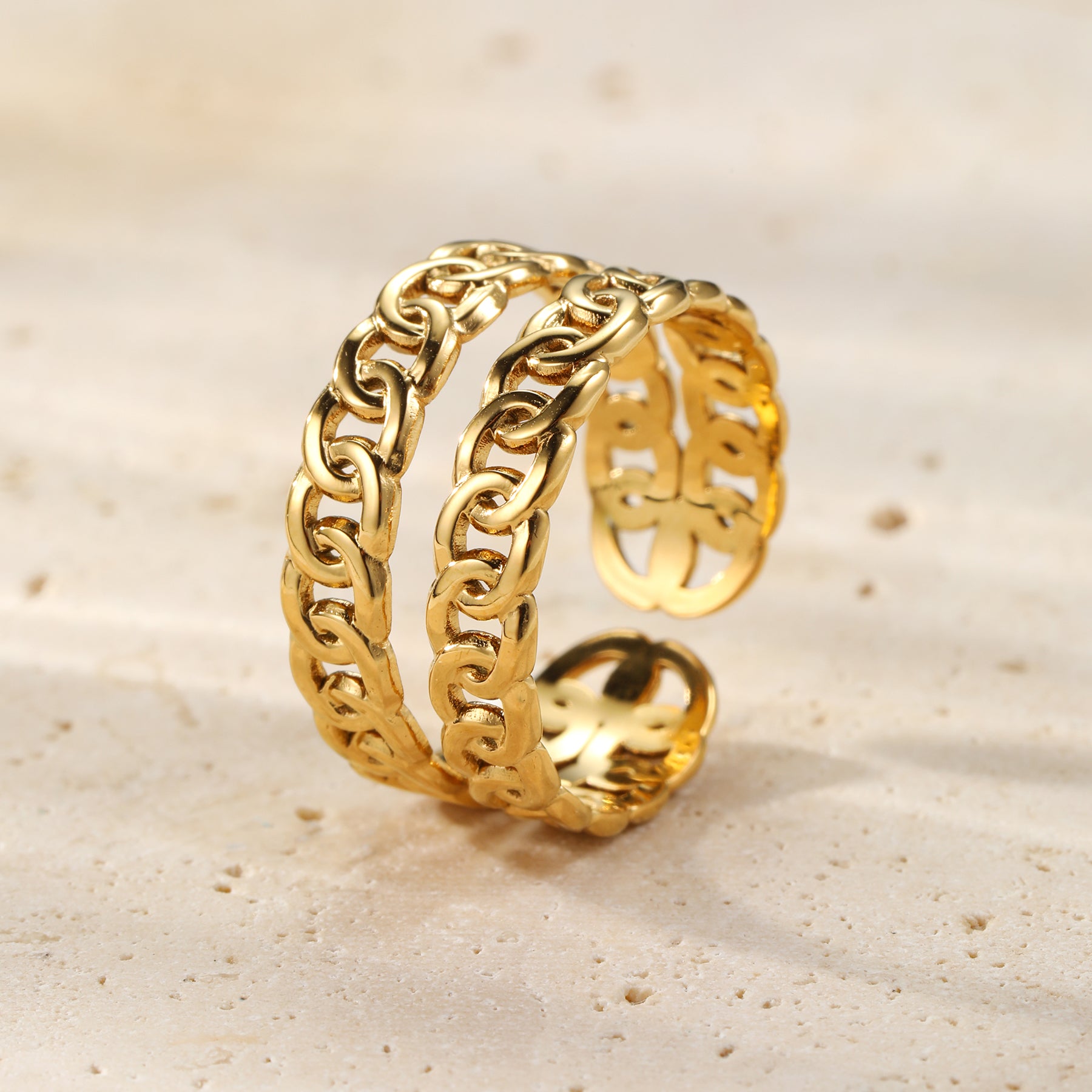 Doppelketten Open Ring – Wasserfest