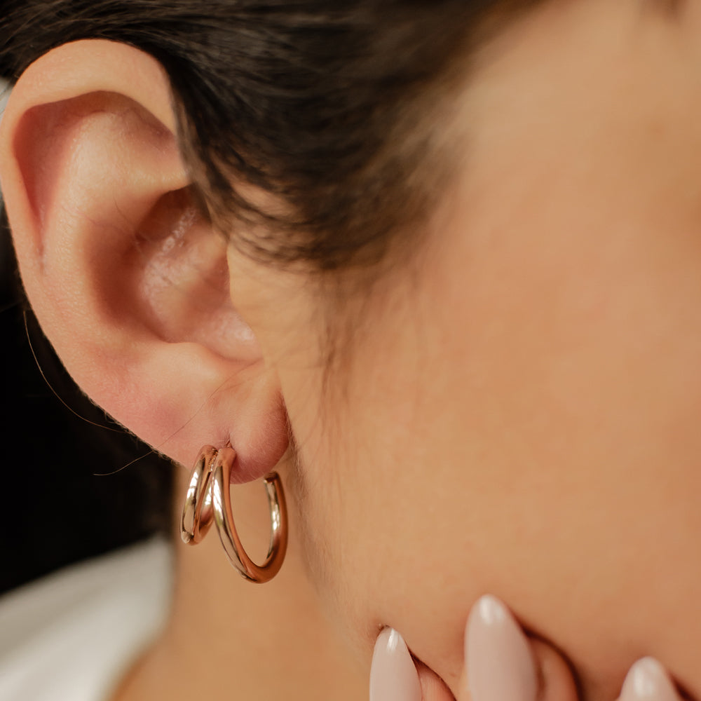 Double Side Hoop Earrings