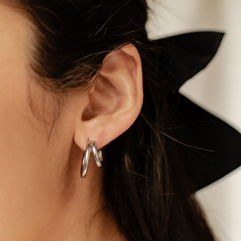 Double Side Hoop Earrings